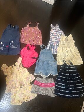 Lot 4T Sundress and Assorted Girls' Summer Tops & Dresses - Multi